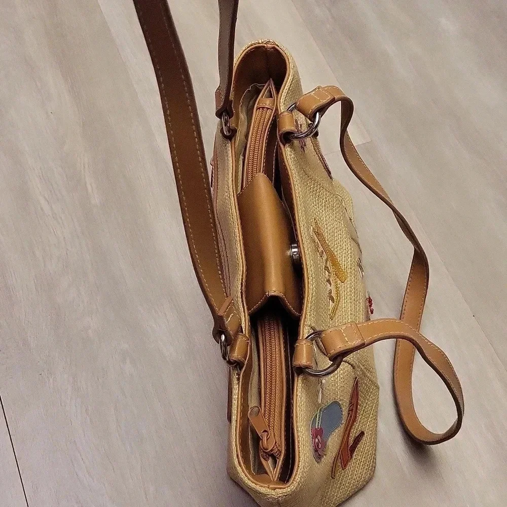 Womens Vintage Woven Straw Shoes‎ Flip Flops Boots Heels Multi Pocket Satchel